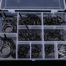 90Pcs Sea Boat Fishing Rod Guides Top Tips Pole Rod Eye Rings with Clear Box