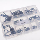 90Pcs Sea Boat Fishing Rod Guides Top Tips Pole Rod Eye Rings with Clear Box