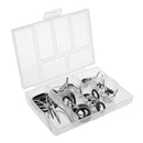 35pcs Fishing Rod Guides Eye Ring Rod Repair Kit Mix Size for Rod Building Stainless steel frame wear-resistant ceramic ring