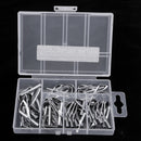 35 Pcs Fishing Rod Guides Eye Ring Rod Repair Kit Mix Size for Rod Building Stainless steel frame wear-resistant ceramic ring