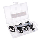 30pcs Fishing Rod Guides Eye Ring Rod Repair Kit Mix Size for Rod Building Stainless steel frame wear-resistant ceramic ring