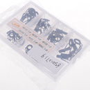 30pcs Fishing Rod Guides Eye Ring Rod Repair Kit Mix Size for Rod Building Stainless steel frame wear-resistant ceramic ring