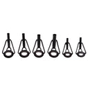 30pcs Fishing Rod Guides Eye Ring Rod Repair Kit Mix Size for Rod Building Stainless steel frame wear-resistant ceramic ring