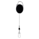 ID Cards/Key Retractable Clip Keychain Key Ring Pull Reel Keychain -Black