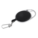 ID Cards/Key Retractable Clip Keychain Key Ring Pull Reel Keychain -Black