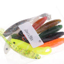 9Pcs/bag Soft Baits Swimbaits Jig Head Soft Lures Artificial T Tail Wobblers Lures 8.4cm/5g