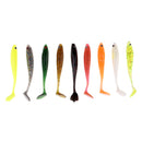 9Pcs/bag Soft Baits Swimbaits Jig Head Soft Lures Artificial T Tail Wobblers Lures 8.4cm/5g