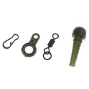 80pcs Running Rig Stop,Quick Change Clip,Carp Run Ring,Fishing Ring Swivel with 1 Piece Tackle Box