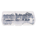 80pcs Running Rig Stop,Quick Change Clip,Carp Run Ring,Fishing Ring Swivel with 1 Piece Tackle Box