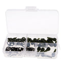 80pcs Running Rig Stop,Quick Change Clip,Carp Run Ring,Fishing Ring Swivel with 1 Piece Tackle Box