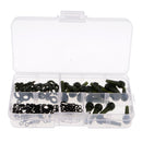 80pcs Running Rig Stop,Quick Change Clip,Carp Run Ring,Fishing Ring Swivel with 1 Piece Tackle Box