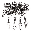 20pcs PVA Bag Swivels Flexible Copper Carp Fishing Rolling Swivel with Snap Terminal Tackle
