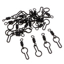 20pcs PVA Bag Swivels Flexible Copper Carp Fishing Rolling Swivel with Snap Terminal Tackle