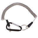 Safety Rope Steel Wire Retractable Fishing Coiled Lanyard Tether 59inch with Quick Release Buckle for Kayak