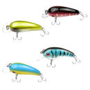 4Pcs 5cm 4.8g Bionic 3D Eye Mini Minnow Fishing Lures Kit Hook Hard Baits 4 Colors