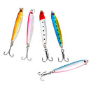 5Pcs 13.6g Fishing Lures Hard Baits Casting Lure Deep Sea Pencil Spoon Jigs with 2