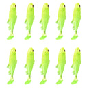 Pack of 10pcs Soft Fish Fishing Lure Bionic Fish Bait Swimbaits Fishing Tackle 5cm/2 inch