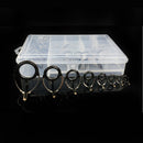 45pcs Mixed Size High Carbon Steel Ceramics Bait Casting Rod Guides Carbon Guide Repair