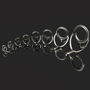 45pcs Mixed Size High Carbon Steel Ceramics Bait Casting Rod Guides Carbon Guide Repair