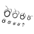 45pcs Mixed Size High Carbon Steel Ceramics Bait Casting Rod Guides Carbon Guide Repair