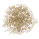 100pcs Translucent Brown Tail Rubber Cone Tubes For Saftey Lead Clips 17mm