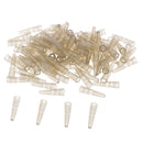 100pcs Translucent Brown Tail Rubber Cone Tubes For Saftey Lead Clips 17mm