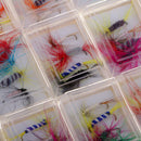 Fly Fishing Flies Kit Fly Assortment with Fly Box, 96pcs Dry/Wet Flies, Nymphs, Streamers, Popper