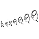 7pcs Spinning Rod Guides Tip with Eyelets, Fishing Rod Guide Replacement Tip Spare Parts Repair