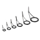 6pcs/lot Fishing Rod Eyes Ceramic Ring Lure Rod Guides Line Repair Rings Kit for raft rod, lure rod