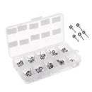 100Pcs/box Steel Fishing Rod Guides Replacement Tip Ring Ceramic Guide Eye
