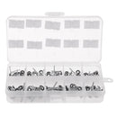 100Pcs/box Steel Fishing Rod Guides Replacement Tip Ring Ceramic Guide Eye