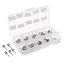100Pcs/box Steel Fishing Rod Guides Replacement Tip Ring Ceramic Guide Eye