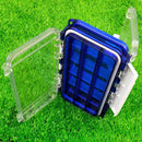 Plastic Double Sided Tackle Organizer Trout Lure Bobber Hooks Box Container