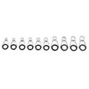 75pcs Fishing Rod Guides Top Tips Ring Set Spinning Rod Eye Ring Repair Kit