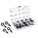 65Pcs Fishing Rod Guides Replacement Tip Ring Ceramic Guide Eye 4mm-10.5mm