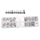 75pcs/box Fishing Rod Guides Top Tips Repair Kit Casting Rod Replacement Parts Eye Rings