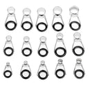 Useful 80Pcs Sea Pole Casting Fishing Rod Guides, Line Rings Eyes, Repair Kit, 15 Size