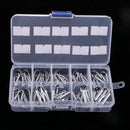 50pcs Fishing Rod Guides Eye Rings Rod Top Ring DIY Tip Repair Kit with Box