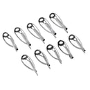 50pcs Fishing Rod Guides Eye Rings Rod Top Ring DIY Tip Repair Kit with Box