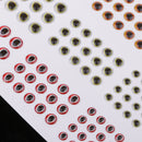 183x Artificial 3D Fishing Lure Eye Sticker for Fly Tying Lure Craft 4 Sizes