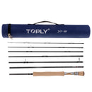 Fly Rod High Performance 7 piece Fast Action 46T Carbon Fly Fishing Rod with Rod Tube