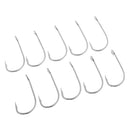 10Pcs Extra Sharp Stainless Steel Fishing Hooks Wide Gape Baits Holder Hooks
