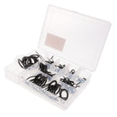 75pcs Fishing Rod Guides Repair Kit Double Leg Ceramic Ring Rod Eyes Tip Top