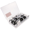75pcs Fishing Rod Guides Repair Kit Double Leg Ceramic Ring Rod Eyes Tip Top