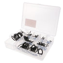 75pcs Fishing Rod Guides Repair Kit Double Leg Ceramic Ring Rod Eyes Tip Top