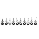 100Pcs/box Stainless Steel Fishing Rod Guides Eye Rings Pole Tip Repair Kit 10 Sizes