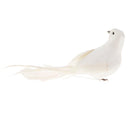 Artificial White Doves with Long Tail Simulation Ornaments Feathered Foam Fake Birds For Wedding Party Decor
