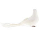 Artificial White Doves with Long Tail Simulation Ornaments Feathered Foam Fake Birds For Wedding Party Decor