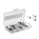 50Pcs Fishing Rod Guides Eye Rings Parts DIY Tips Top Pole Repair Kit 4mm/5mm/8mm/8.2mm/10mm/14mm