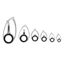 50Pcs Fishing Rod Guides Eye Rings Parts DIY Tips Top Pole Repair Kit 4mm/5mm/8mm/8.2mm/10mm/14mm